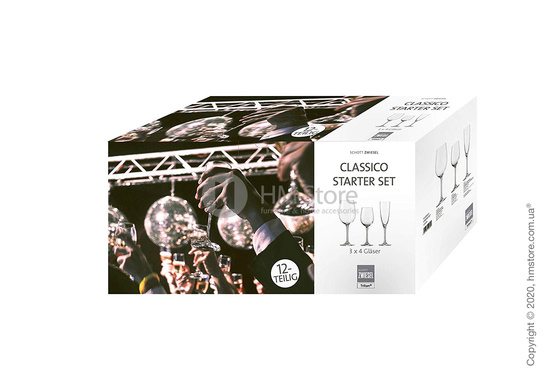 Набор бокалов для белого, красного и шампанского вин Schott Zwiesel коллекция One Shot Promotions на 4 персоны, 12 предметов