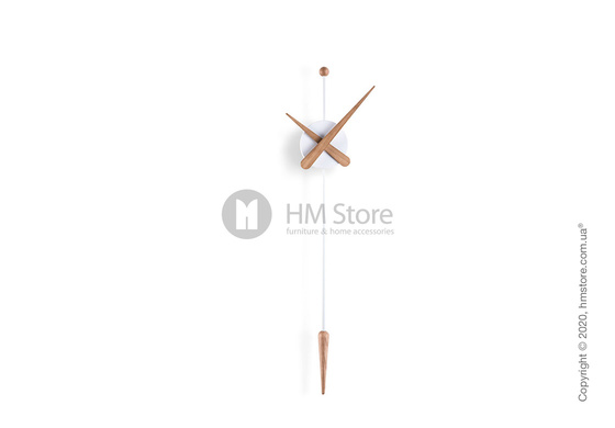 Часы настенные Nomon Punta Wall Clock, White fiberglass and Oak