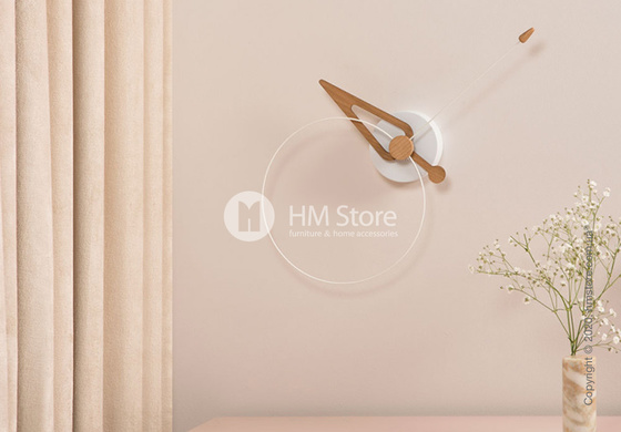 Часы настенные Nomon Pico Wall Clock, White fiberglass and Oak