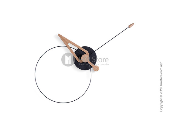 Часы настенные Nomon Pico Wall Clock, Black fiberglass and Oak