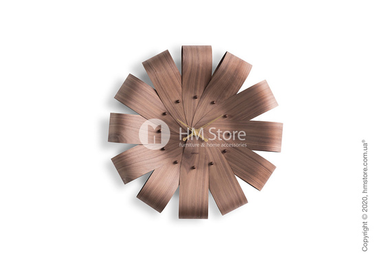 Часы настенные Nomon Ciclo Wall Clock, Walnut and Gold