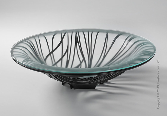 Фруктовница с чашей Bugatti Flora, Черная