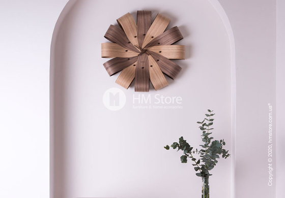 Часы настенные Nomon Ciclo Wall Clock, Oak/Walnut and Walnut