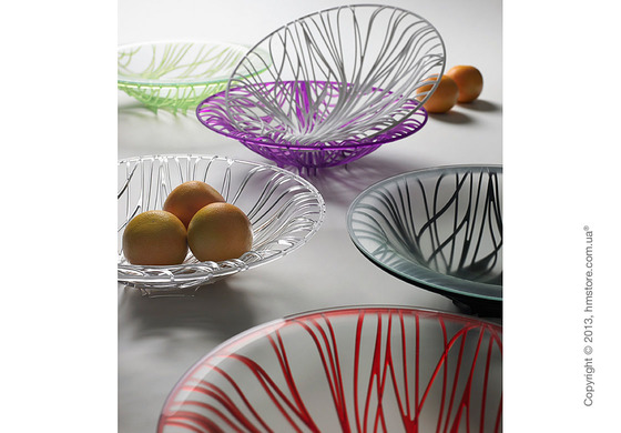 Фруктовница с чашей Bugatti Flora, Красная