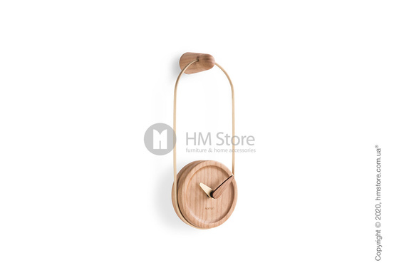 Часы настенные Nomon Micro Eslabon Wall Clock, Gold and Oak