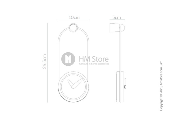 Часы настенные Nomon Micro Eslabon Wall Clock, Gold and Oak