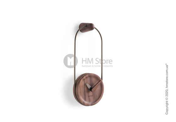 Часы настенные Nomon Micro Eslabon Wall Clock, Grafite and Walnut