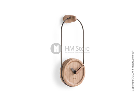 Часы настенные Nomon Micro Eslabon Wall Clock, Grafite and Oak