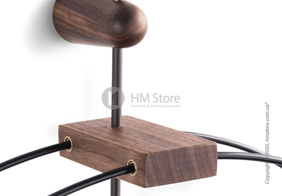 Часы настенные Nomon Micro Barcelona Wall Clock, Grafite and Walnut