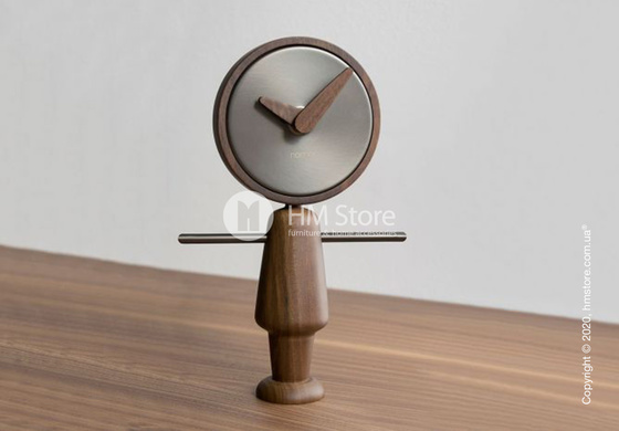 Часы настольные Nomon Nene Table Clock, Walnut and Grafite
