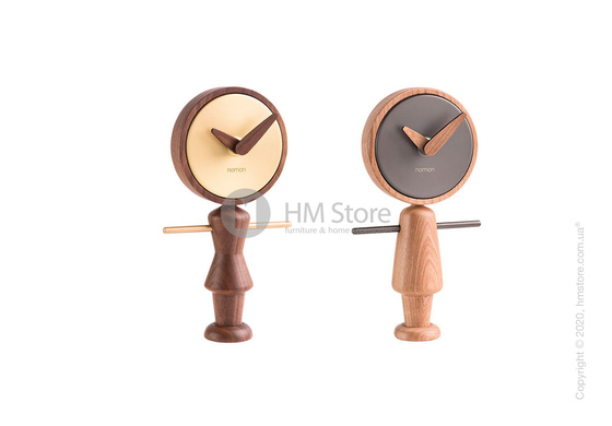 Часы настольные Nomon Nene Table Clock, Oak and Grafite