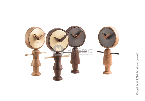 Часы настольные Nomon Nena Table Clock, Oak and Gold