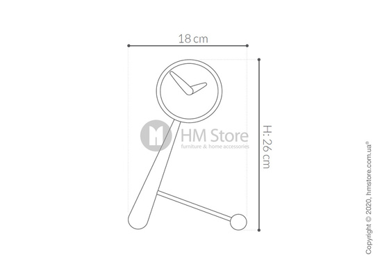 Часы настольные Nomon Mini Puntero Table Clock, Grafite