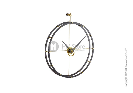 Часы настенные Nomon Doble O NG Wall Clock, Calabo wood and Gold