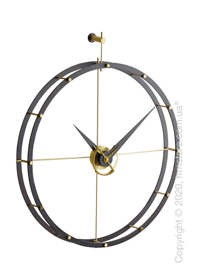 Часы настенные Nomon Doble O NG Wall Clock, Calabo wood and Gold