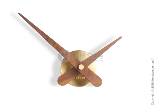 Часы настенные Nomon Axioma Mini G Wall Clock, Walnut and Gold