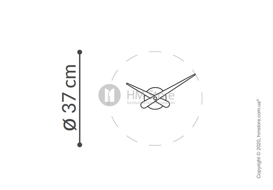  Часы настенные Nomon Axioma Mini G Wall Clock, Walnut and Gold