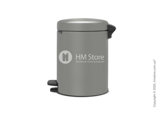Ведро для мусора Brabantia Pedal Bin NewIcon 5 л, Mineral Concrete Grey