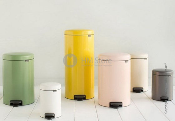 Ведро для мусора Brabantia Pedal Bin NewIcon 5 л, Mineral Concrete Grey