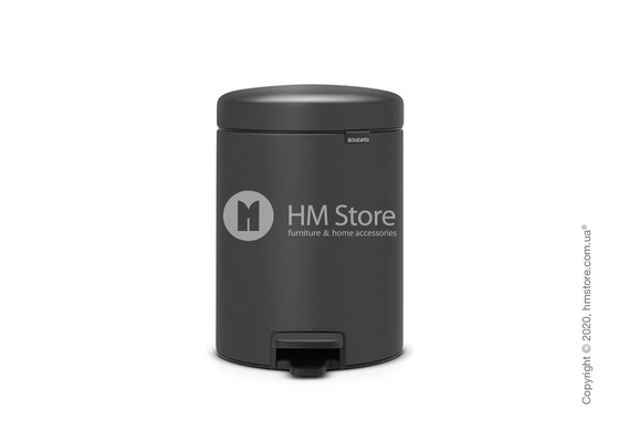 Ведро для мусора Brabantia Pedal Bin NewIcon 5 л, Mineral Infinity Grey