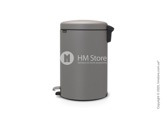Ведро для мусора Brabantia Pedal Bin NewIcon 12 л, Mineral Concrete Grey