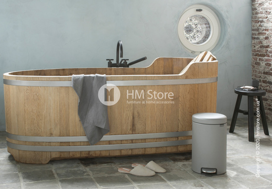 Ведро для мусора Brabantia Pedal Bin NewIcon 12 л, Mineral Concrete Grey