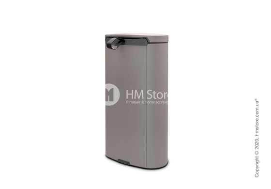 Ведро для мусора Brabantia Pedal Bin Flatback+ 30 л, Mineral Concrete Grey