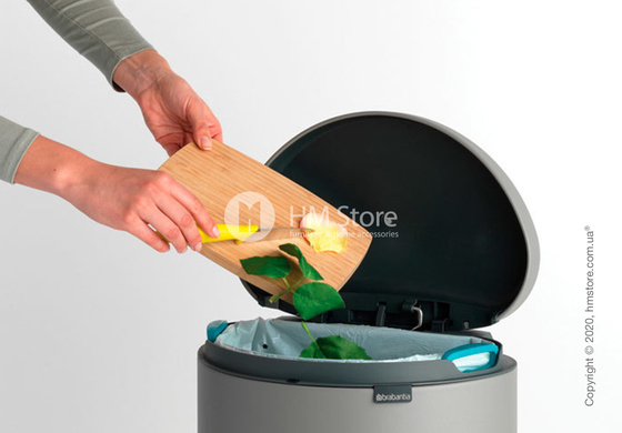 Ведро для мусора Brabantia Pedal Bin Flatback+ 30 л, Mineral Concrete Grey