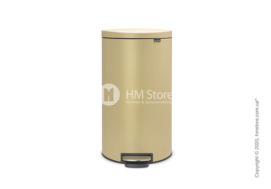 Ведро для мусора Brabantia Pedal Bin Flatback+ 30 л, Mineral Golden Beach
