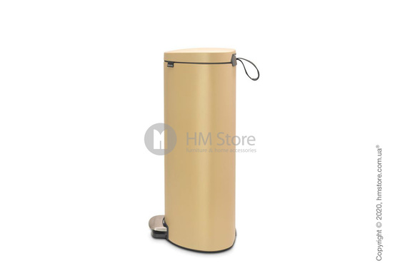 Ведро для мусора Brabantia Pedal Bin Flatback+ 30 л, Mineral Golden Beach