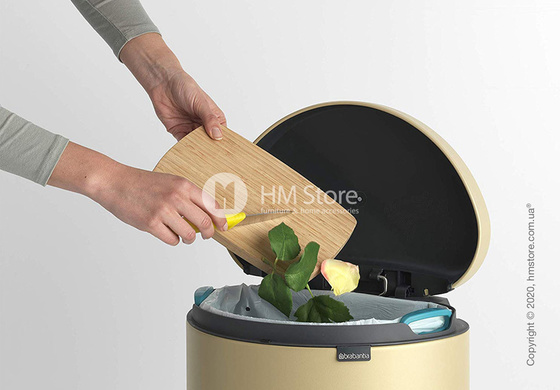 Ведро для мусора Brabantia Pedal Bin Flatback+ 30 л, Mineral Golden Beach