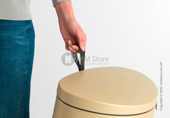 Ведро для мусора Brabantia Pedal Bin Flatback+ 30 л, Mineral Golden Beach