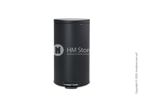 Ведро для мусора Brabantia Pedal Bin Flatback+ 30 л, Mineral Infinity Grey