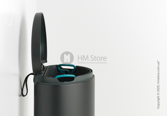 Ведро для мусора Brabantia Pedal Bin Flatback+ 30 л, Mineral Infinity Grey