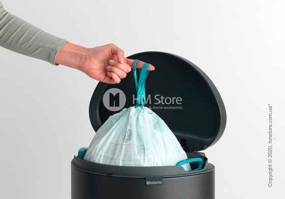 Ведро для мусора Brabantia Pedal Bin Flatback+ 30 л, Mineral Infinity Grey