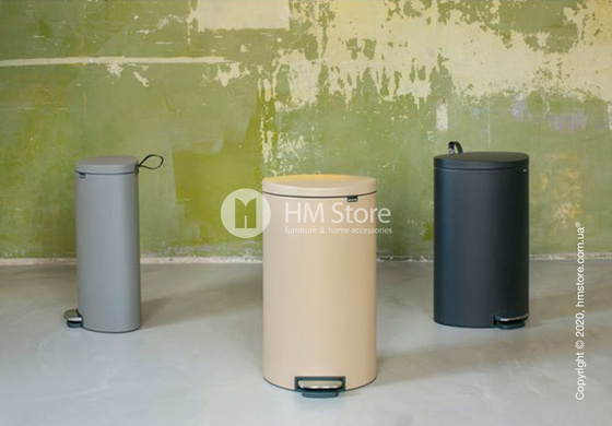 Ведро для мусора Brabantia Pedal Bin Flatback+ 30 л, Mineral Infinity Grey