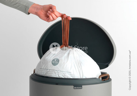 Ведро для мусора Brabantia Pedal Bin Flatback+ 40 л, Mineral Concrete Grey