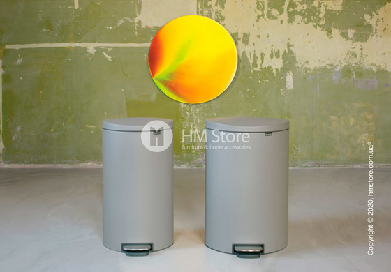 Ведро для мусора Brabantia Pedal Bin Flatback+ 40 л, Mineral Concrete Grey