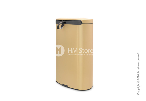 Ведро для мусора Brabantia Pedal Bin Flatback+ 40 л, Mineral Golden Beach