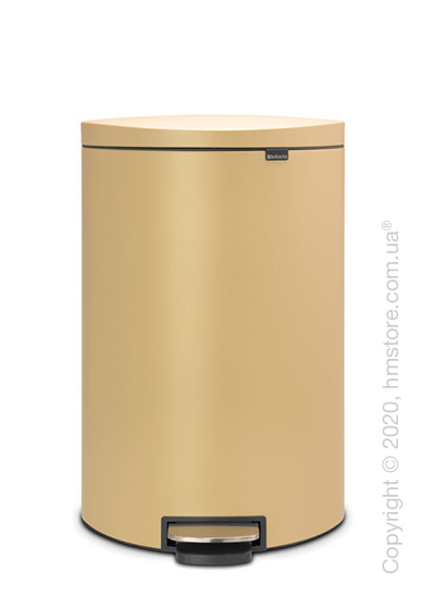 Ведро для мусора Brabantia Pedal Bin Flatback+ 40 л, Mineral Golden Beach