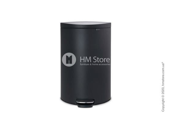 Ведро для мусора Brabantia Pedal Bin Flatback+ 40 л, Mineral Infinity Grey