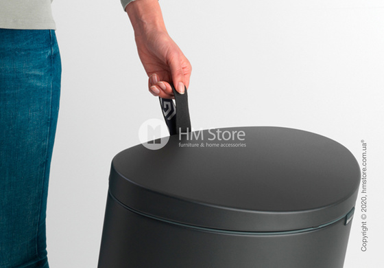Ведро для мусора Brabantia Pedal Bin Flatback+ 40 л, Mineral Infinity Grey