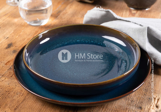 Тарелка столовая мелкая Villeroy & Boch коллекция Crafted Denim 26 см, Blue