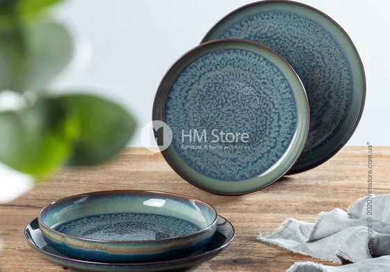 Набор тарелок Villeroy & Boch коллекция Crafted Breeze на 2 персоны, 4 предмета, Gray-Blue