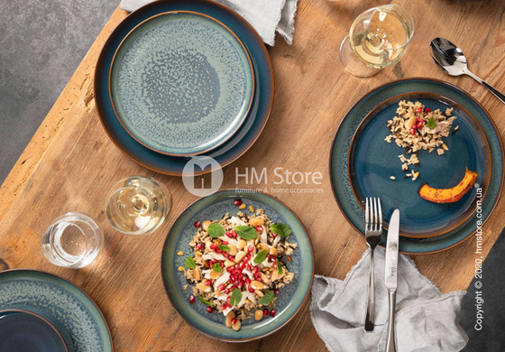 Набор тарелок Villeroy & Boch коллекция Crafted Breeze на 2 персоны, 4 предмета, Gray-Blue