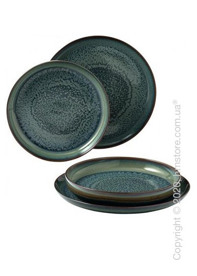 Набор тарелок Villeroy & Boch коллекция Crafted Breeze на 2 персоны, 4 предмета, Gray-Blue