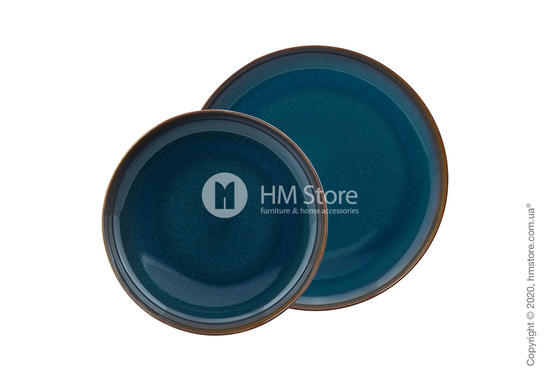 Набор тарелок Villeroy & Boch коллекция Crafted Denim на 2 персоны, 4 предмета, Blue