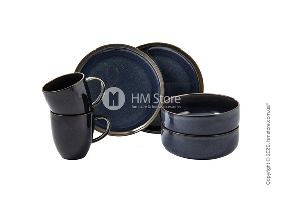Набор посуды Villeroy & Boch коллекция Crafted Denim на 2 персоны, 6 предметов, Blue