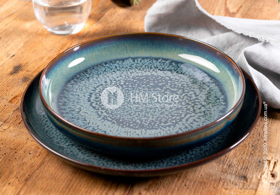 Тарелка столовая глубокая Villeroy & Boch коллекция Crafted Breeze 21,5 см, Gray-Blue