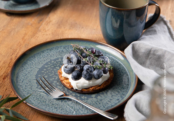 Тарелка десертная мелкая Villeroy & Boch коллекция Crafted Breeze 21 см, Gray-Blue